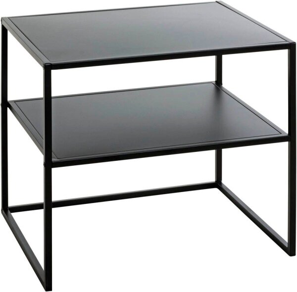 HAKU Möbel Beistelltisch rechteckig Metall schwarz 50,0 x 40,0 x 45,0 cm, 1 St.