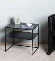 HAKU Möbel Beistelltisch rechteckig Metall schwarz 50,0 x 40,0 x 45,0 cm, 1 St.