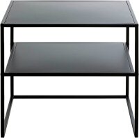 HAKU Möbel Beistelltisch rechteckig Metall schwarz 50,0 x 40,0 x 45,0 cm, 1 St.