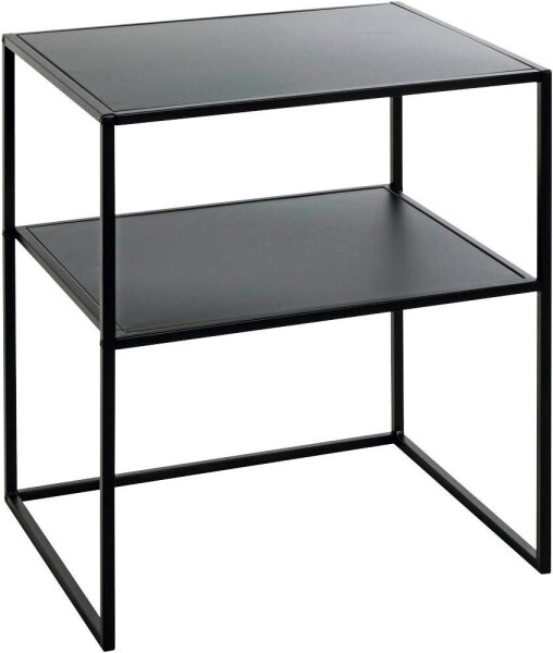 HAKU Möbel Beistelltisch rechteckig Metall schwarz 50,0 x 40,0 x 60,0 cm, 1 St.