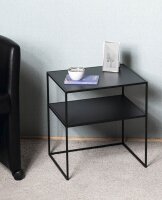 HAKU Möbel Beistelltisch rechteckig Metall schwarz 50,0 x 40,0 x 60,0 cm, 1 St.