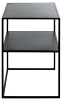 HAKU Möbel Beistelltisch rechteckig Metall schwarz 50,0 x 40,0 x 60,0 cm, 1 St.