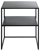 HAKU Möbel Beistelltisch rechteckig Metall schwarz 50,0 x 40,0 x 60,0 cm, 1 St.