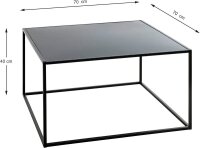 HAKU Möbel Beistelltisch rechteckig Metall schwarz...