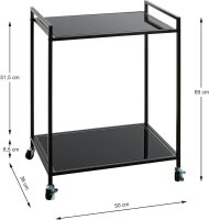 HAKU Möbel Beistelltisch rechteckig Sicherheitsglas...