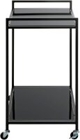 HAKU Möbel Beistelltisch rechteckig Sicherheitsglas schwarz 50,0 x 36,0 x 69,0 cm, 1 St.
