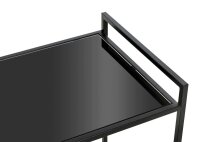 HAKU Möbel Beistelltisch rechteckig Sicherheitsglas schwarz 50,0 x 36,0 x 69,0 cm, 1 St.