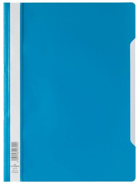 DURABLE Schnellhefter 2573 Kunststoff hellblau DIN A4, 10 St.