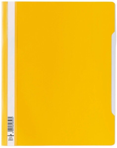 DURABLE Schnellhefter Kunststoff gelb DIN A4 überbreit, 50 St.