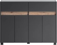 MÖBELPARTNER Kommode Cosmo, 701778 anthrazit, eiche 112,2 x 33,0 x 84,8 cm, 1 St.