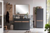 MÖBELPARTNER Kommode Cosmo, 701778 anthrazit, eiche 112,2 x 33,0 x 84,8 cm, 1 St.