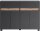 MÖBELPARTNER Kommode Cosmo, 701778 anthrazit, eiche 112,2 x 33,0 x 84,8 cm, 1 St.