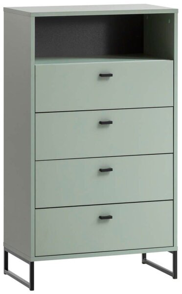MÖBELPARTNER Kommode Janne, 153067 pastellgrün 60,2 x 33,1 x 103,9 cm, 1 St.