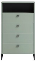MÖBELPARTNER Kommode Janne, 153067 pastellgrün 60,2 x 33,1 x 103,9 cm, 1 St.
