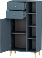 MÖBELPARTNER Badschrank Bjarne 153171 blaugrau 60,2 x 33,1 x 113,4 cm