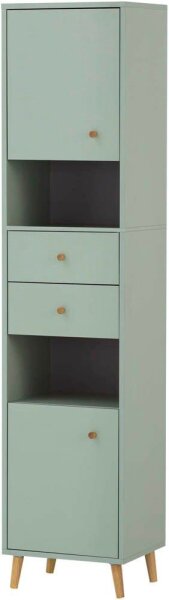 MÖBELPARTNER Badschrank Bjarne 701985 pastellgrün 40,3 x 33,1 x 180,6 cm