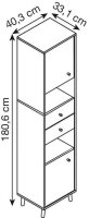 MÖBELPARTNER Badschrank Bjarne 701985...