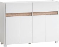 MÖBELPARTNER Kommode Cosmo, 701777 weiß, eiche 112,2 x 33,0 x 84,8 cm, 1 St.