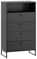 MÖBELPARTNER Kommode Janne, 153068 schwarz 60,2 x...