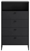 MÖBELPARTNER Kommode Janne, 153068 schwarz 60,2 x 33,0 x 103,9 cm, 1 St.