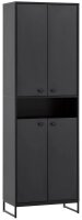 MÖBELPARTNER Schuhschrank Janne, 701784 schwarz 2 Fachböden 60,2 x 33,1 x 185,5 cm