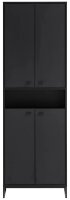 MÖBELPARTNER Schuhschrank Janne, 701784 schwarz 2 Fachböden 60,2 x 33,1 x 185,5 cm