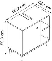 MÖBELPARTNER Waschtischunterschrank ohne Waschbecken...