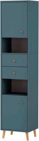 MÖBELPARTNER Badschrank Bjarne 701984 blaugrau 40,3 x 33,1 x 180,6 cm