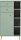 MÖBELPARTNER Badschrank Bjarne 153172 pastellgrün 60,2 x 33,1 x 113,4 cm