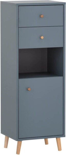 MÖBELPARTNER Badschrank Bjarne 153173 blaugrau 40,3 x 33,1 x 113,4 cm