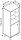 MÖBELPARTNER Badschrank Bjarne 153173 blaugrau 40,3 x 33,1 x 113,4 cm