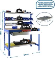 Simonrack Werkbank SIMONWORK BT1 BOX 1200 blau 1...