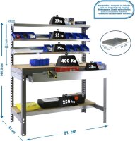 Simonrack Werkbank SIMONWORK BT1 BOX 900 grau 1 Schublade 91,0 x 61,0 x 144,5 cm