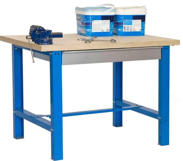 Simonrack Werkbank SIMONWORK BT6 BOX PLYWOOD 1200 blau 1 Schublade 120,0 x 75,0 x 86,5 cm