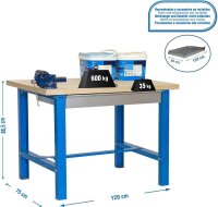 Simonrack Werkbank SIMONWORK BT6 BOX PLYWOOD 1200 blau 1...
