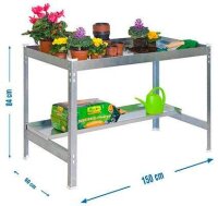 Simonrack Pflanztisch SIMONGARDEN DESK grau 150,0 x 60,0...
