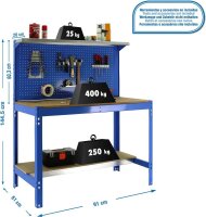 Simonrack Werkbank SIMONWORK BT3 900 blau 91,0 x 61,0 x...