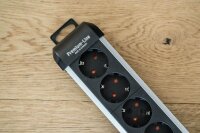 brennenstuhl Premium-Alu-Line 4-fach Steckdosenleiste mit Schalter 1,8 m schwarz