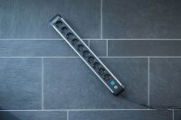 brennenstuhl Premium-Alu-Line 10-fach Steckdosenleiste mit Schalter 3,0 m schwarz