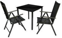 VCM my garden Sitzgruppe anthrazit Textilene, Metall, 3-teilig