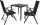 VCM my garden Sitzgruppe anthrazit Textilene, Metall, 3-teilig