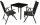 VCM my garden Sitzgruppe anthrazit Textilene, Metall, 3-teilig