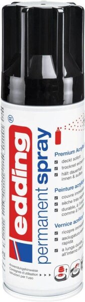 edding 5200 Acrylspray Sprühfarbe tiefschwarz glänzend, 1 St.