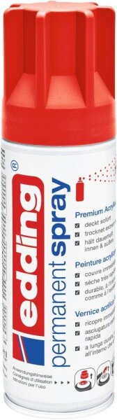 edding 5200 Acrylspray Sprühfarbe verkehrsrot matt, 1 St.