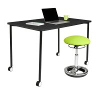 meet powered by PAPERFLOW Flex Office Mehrzwecktisch rechteckig Spanplatte schwarz 116,0 x 76,0 x 75,0 cm, 1 St.