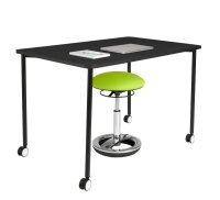 meet powered by PAPERFLOW Flex Office Mehrzwecktisch rechteckig Spanplatte schwarz 116,0 x 76,0 x 75,0 cm, 1 St.