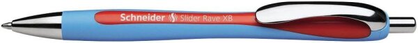 Schneider Kugelschreiber Slider Rave XB hellblau/rot, Schreibfarbe: rot, 1 St.