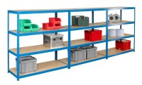 SZ Metall Schwerlast-Weitspannregal 26282-4 blau 150,0 x 60,0 x 280,0 cm