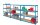SZ Metall Schwerlast-Weitspannregal 28242-4 blau 150,0 x 80,0 x 240,0 cm