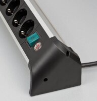 brennenstuhl Alu-Office-Line 4-fach Steckdosenleiste mit Schalter 1,8 m schwarz